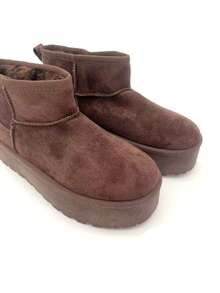 2024 Autumn/Winter New Women Snow Boots Slip-On Slippers, Thick Platform, Dual-Use Cotton Padded Shoes For Outdoor Wear - Brown - View 6