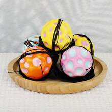 Gravity Challenge Moon Rock Bouncing Ball | Fun Wrist & Hand Strength Training Ball Outdoor Throwing Bounce Gadget Stress Relief & Sensory Restlessness Soothing Fun Sensory Toy - 波點 - 查看 2