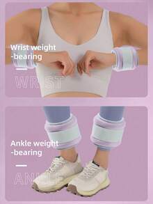 2pcs Ankle/Wrist Weights, Suitable For Ballet, Dance And Workout Training To Improve Ankle And Wrist Strength [Actual Item Slightly Pinkish, Color Difference Exists]