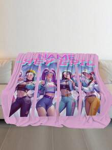 Manta de flanela rosa e azul para menina (1 peça), personalizada, ideal para o Dia dos Namorados, casais ou Ano Novo. Manta decorativa para sofá, sala de estar, quarto e decoração de casa. Super grossa e macia, perfeita para todas as estações. Ideal para presentear amigos e familiares com imagens de família e amigos. - Multicolorido - Ver 11