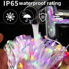 Cadena de luces RGB de 10 m con cambio de color, aplicación inteligente y mando a distancia, sincronización de música, temporizador, 200 modos, resistente al agua, para interior/exterior, para Navidad - 10 millones - Ver 7