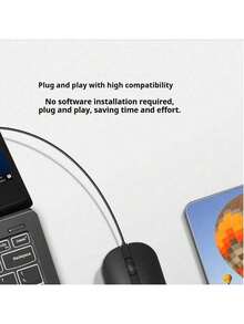 Lenovo KM301 Wired Keyboard And Mouse Set, USB, Universal For Business And Office Laptops And Desktops - Black - View 9