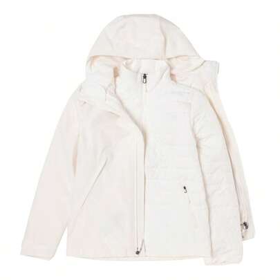 The North Face Women's 3-In-1 Padded Hooded Casual Jacket Sportswear Outerwear, Recommend Ordering One Size Up, 8FJWQLI