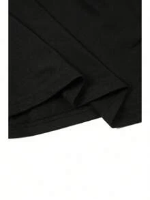 Olive Army Casual Graphic T-Shirt - Black With Bold FIND OUT Graffiti Print, Geometric Pattern, Regular Fit, Machine Washable, All-Season Comfort, Military Women T Shirts - 黑色 - 查看 3