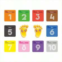 12pcs Cartoon Funny Square Number Hopscotch Wall Stickers, Home Decor, Self-Adhesive, Floor Decoration, Suitable For Bedroom And Living Room - A - View 4