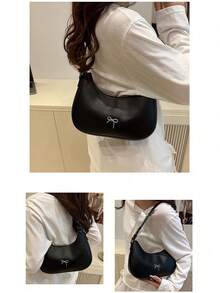 [US-Based Shipping],Solid Color Retro Simple Bow Decoration  Shoulder Bag, Suitable For Shopping, Wallets, Young Women, College Students, Newcomers, White-Collar Workers,They Are Very Suitable For Offices, Universities, Work, Business, Commuting, Outdoor Activities, Travel, And Outings, Fashionable Bow Purse For Women Christmas Gifts,Newcomers,And Outings, Newcomers , And Outings,Women's Fall Clothing Winter Clothing Christmas Gift Fall Autumn Velvet Furry Party Fuzzy Plush Thanksgiving Festival Cyber Monday Holiday Knitted Winter Valentine' S Day Gift Christmas Women Crossbody,Purse,Purses,Bags,Bag,Wallet,Purses And Bags Women,Makeup Bag,Travel Essential,Stocking Stuffers,Bags For Women,Gifts For Women,Ote Bag,Travel,Gifts,,Black Purse,Carteras Para Mujer,Wallets For Women,,Stitch,Backpack,Crossbody Bags For Women,Handbags For Women,Gifts For Men,Bolsos Para Mujer,Carteras,Bag Charms,Personalized Gifts,Keychain,Stocking Stuffers For Women,Wicked - Nhiều màu - Xem 7