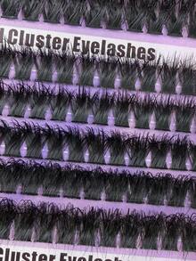 300Pcs 60D/80D/100D Cluster False Eyelashes Extensions Curly And Thick10mm-18mm Mixed 3 Style Russian Strip Thick And Fluffy Eyelashes Handmade Faux Mink Eyelashes Cluster Lash Clusters Eye Lash Clusters Individual Eyelashes Lashes Fake Lashes - D - View 4