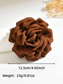 1 chiếc ghim cài áo bằng vải satin thủ công thời trang, thiết kế hoa trà độc đáo, sang trọng, phù hợp cho phụ nữ sử dụng hàng ngày, dự tiệc, liên hoan và mọi dịp, cũng là món quà lý tưởng. - màu nâu - Xem 4