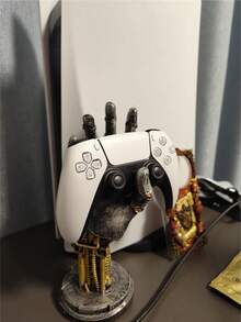 1个赛博朋克3D打印游戏手柄/耳机支架 - 多功能桌面收纳架，适用于游戏手柄和手机 | 机械风格装饰 | 完美适用于家庭和办公室，5，游戏配件，展示柜，桌面装饰，男友礼物，腕带礼物 - 彩色 - 查看 8