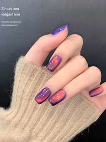 10ml Esmalte de uñas en gel con efecto de ojos de gato con brillo de atardecer, popular en otoño e invierno 2025. Blanqueador, colores graduales, acabado satinado y decoración con cuentas de vidrio fino para arte de uñas - Multicolor - Ver 7