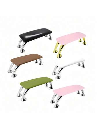 U-Shaped Adjustable Nail Armrest Hand Rest Stand, White PU Leather, Ergonomic Nail Technician Hand Support For Professional Manicure & Pedicure Salon Station, Portable Nail Art Handrest For Gel Polish, Acrylics & Nail Extensions ,Non-Slip Base, Easy To Clean, Adjustable Height And Angle, Perfect Gift