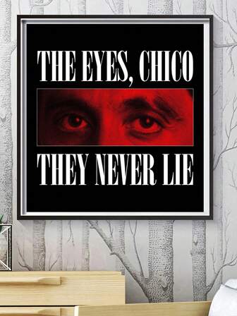 1 pieza de 15.75*15.75 pulgadas Juego de pintura de diamantes sin marco, mosaico 5D de diamantes acrílicos redondos, película artificial Los ojos, Chico, nunca mienten. Bordado de diamantes completo, arte de imagen, manualidades, decoración de pared del hogar