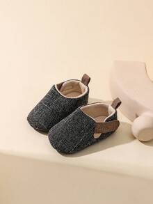 亚麻软底婴儿鞋，0-1岁 - 黑色 - 查看 6