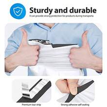 Fuxury 25 Pcs Poly Mailers 17.7 X 22" XL Shipping Bags For Clothing Strong Adhesive Shipping Mailing Envelopes Large Self-Sealing Polymailer For Small Business White #10 - 白色+12x15.5吋 1500個 - 查看 4