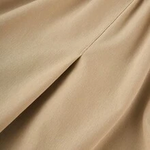Adidas Pantalones casuales de mujer, pantalones deportivos de pierna ancha y pierna recta con tres rayas - Caqui - Ver 9