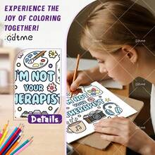 GDTME Liệu pháp giải tỏa căng thẳng: Sách tô màu dành cho người lớn với họa tiết vui nhộn, sách vẽ dễ thương, món quà hoàn hảo cho tiệc Giáng sinh, Halloween và sinh nhật - Tô màu phong cảnh ấm áp, giảm căng thẳng: Thích hợp cho những người bạn thích tô màu và mùa tựu trường (Tô màu không gian ấm áp) - 7,9 inch * 7,9 inch - Xem 5