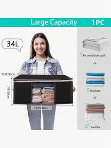 1/3/6/10/20pcs Foldable Home Storage Organizer Bags, Containers For Organizing Clothes, Bedding, Sweaters, Pillows And Closets - Multicolor - View 11