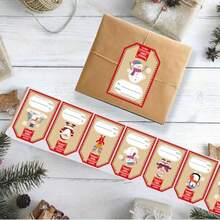 YQQ 250 Piezas de Etiquetas Navideñas Autoadhesivas 2x3" Rollo de Etiquetas de Regalo para Cajas de Sobres Decoraciones Navideñas y Papel de Regalo 6 Estilos Alce Muñeco de Nieve 29394 - 2 - Ver 6