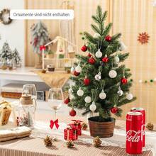 COSTWAY 60 Cm Small Christmas Tree, Mini Christmas Tree With 50 Branches And Base, Artificial Table Christmas Tree Diameter 40 Cm For Home Office - 綠色燈光 - 查看 11