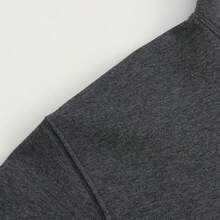 1pc Womens TUNA Fish Graphic Hooded Sweatshirt Regular Fit Drawstring Hooded Pullover  Midweight Slightly Stretchy  Comfortable Fleece  Lined Casual Streetwear For Autumn  Winter Everyday Wear - 灰色 - 查看 5