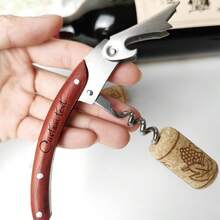 Personalized Wooden Bottle Opener - Multifunctional Bottle Opener Customizable With Name/Date, Great Gift For Couples' Wedding Anniversary, Valentine's Day