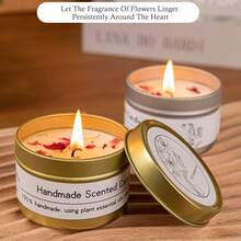 1pc Gold & Silver Scented Candle, Wedding, Birthday, Valentine's Day, Mother's Day, Father's Day Decoration, Home/Hotel Decor, Creative Gift For Friends, Family, Weddings - Multipack Set - Multicolor - View 12