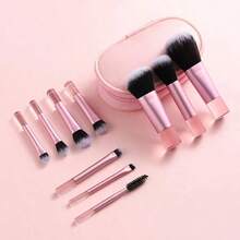 10pcs Mini Portable Makeup Brushes Set, Multi-Color Options,Brush Set,Makeup Brush Kit,Make Up Brush Set,Make Up Set Complete,Makeup Brush Set,Complete Makeup Kit,Brush Kit,Brushes Makeup Set,Makeup Gift Set,Set - Pink - View 2