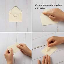 20pcs Envelopes + 20pcs Cards, Includes Blank Beige Greeting Cards, Small Self-Adhesive Envelopes, Suitable For Graduation Ceremony, Invitations, Baby Shower, Wedding And RSVP Cards. - Beige - 20pcs - View 6