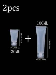 5 件 - 20/30/50/100ML 可再填充空管瓶，带螺旋盖的化妆品容器瓶，适用于乳液沐浴露洗发水清洁霜等，带翻盖的洗手液洗发水挤压瓶化妆品旅行样品包装储存架容器，适用于牙膏洗发水洁面乳、身体乳液、旅行容器旅行必需品学校用品假日露营假日必需品度假配件迷你女士香水男士香水海滩