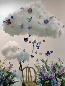 3pcs/1pc Realistic Cloud Decor, Creative Cloud Decorations In Multiple Sizes, Suitable For Living Room, Bedroom, Ceiling, Dynamic Background, Wedding/Birthday/Display Window Hanging Decor, Home Decor, Room Decor, Wall Decor, Graduation Gift - Multicolor - View 10