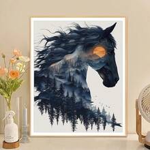 1Pc Paint By Numbers Kit For Adults Beginner, DIY Custom Portrait Pet Dog Animal Family Photo To Canvas Painting, Easy Modern Landscape Floral Art, Oil & Acrylic Paint By Number For Adults No Framed(40*50cm/16*20 Inch), Diamond Painting Kits Full Round Square Drill, Romantic Valentine's Day Anniversary Gift For Her Him - Animal Creativity - View 9