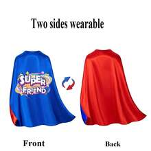 1 Set Unisex Super Friend Cape And Mask Costume, Superhero Toy Suitable For Boys Girls Halloween Christmas Party Gift - Super Friend - View 2