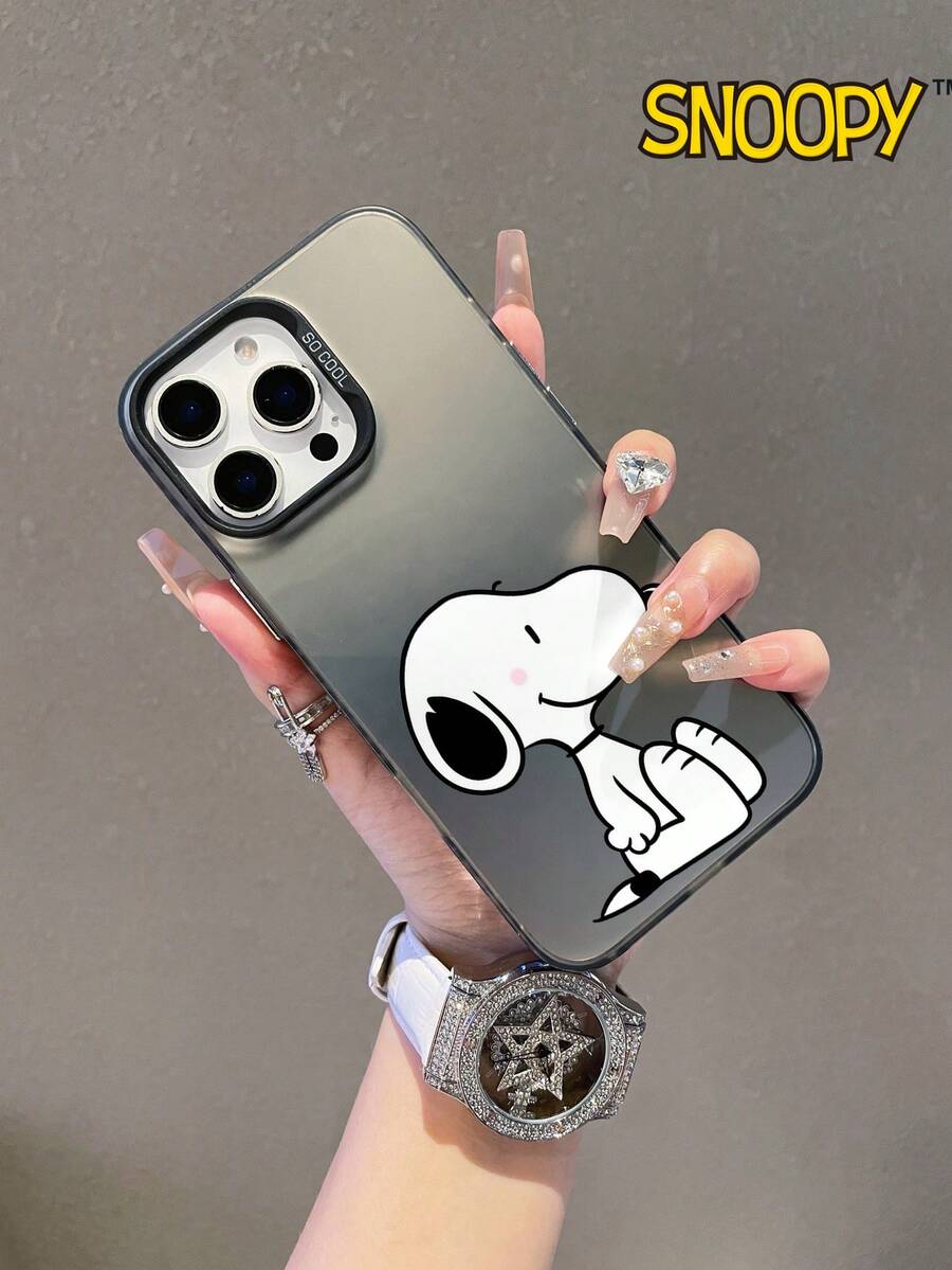 SNOOPY A Cartoon Animation Dynamic Color Silver Shell Shockproof Tpu Material Phone Case Can Be Given As A Holiday Gift. It Is Applicable To Iphones. The New Model Is Suitable For IPhone13/14/15/16/17Pro Max Phone Cases - Nhiều màu - Xem 1