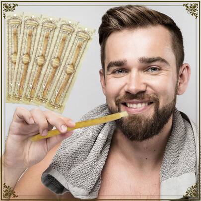 Home Times Sewak Natural Toothbrush - Vacuum Sealed Packaging, Natural Flavor, Traditional Peelu Toothbrush Stick - Promotes Overall Dental Cleanliness