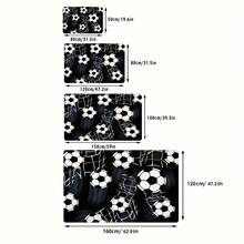 1pc Children's Cartoon Pattern Rug, Decorative Carpet, Football Lover Series, Sports Themed, Warm And Cozy Creative Quirky Design, Multi-Color Options - Multicolor - View 3