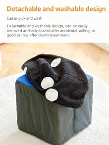 1件家用骰子凳，问号立方体凳，客厅脚凳，创意可爱玄关鞋凳，舒适保暖，圆角设计安全，多功能 - 彩色 - 查看 5