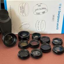 LIGINN 10-In-1 Versatile Smartphone Camera Lens Kit: Fisheye/Wide Angle/Macro/CPL/Starburst/Kaleidoscope/2X Telephoto, Compatible With Apple, And Most Smartphones, Multi-Functional Smartphone Lens Set For Mobile Photography - Black - View 9