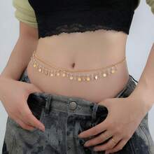 Sexy Chain, Rhinestone Bikini Waist Chain, Multi-Layer Body Chain, Butterfly Metal Tassel Waist Chain (Women) - Multicolor - View 7