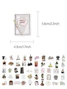 Clean Girl Stickers For Luggage Water Bottle Laptop Decoration Scrapbook Material Waterproof Decals 50Pcs Exquisite Cartoon Gift DIY PVC Art Phone Case Guitar - Nhiều màu - Xem 5