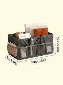 棉麻布家居收纳盒 可折叠布艺储物盒 整理收纳盒 书房办公用品桌面收纳盒 卧室浴室宿舍返校必备配件化妆品收纳盒 化妆品整理盒 男女通用桌面收纳盒 适用于卧室、客厅、衣柜、工作区 - 彩色 - 查看 6