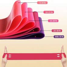 Bandas Elasticas Fitness, Barra de Pilates Multifuncional de 11 Piezas, Bandas de Tobillo para Entrenamiento, Equipo de Ejercicio Glteos para Mujeres Piernas y Glteos - HORA - Ver 5