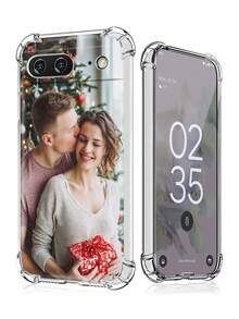 1 pezzo Custodia protettiva trasparente personalizzata per Pixel 9 Pro/9 Pro XL/9A/Pixel 8 Pro/7 Pro XL/6A Series, personalizzata, unica, regalo ideale per fidanzato, fidanzata, famiglia, amici, amanti degli animali domestici, compleanno, laurea, matrimonio, Natale, Ognissanti, inverno, ballo di fine anno, autunno, festa della mamma, festa del papà, custodia per telefono, accessori per telefono - Trasparente - Visualizzare 2