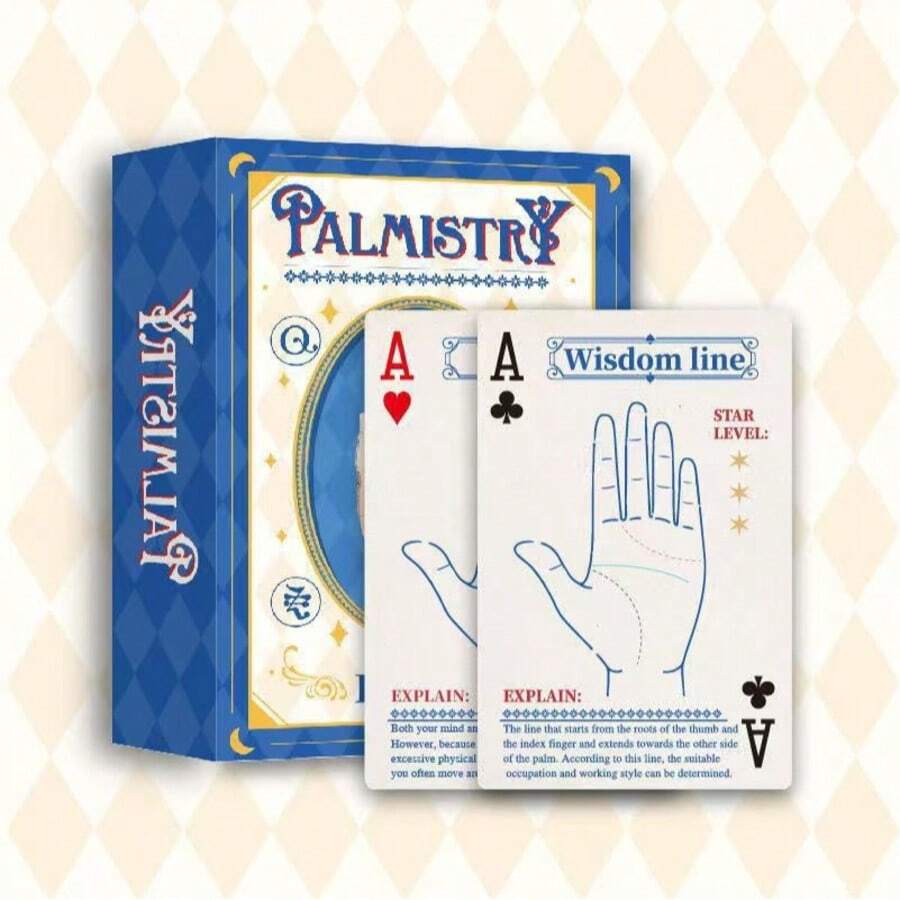 PalmistryPoker, Palm Print Playing Cards, Adult Casual Game Cards - Multicolor - View 1