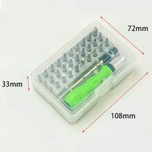 Conjunto De Destornillador Magnético Pequeño De 32 En 1 - Verde Lima - Ver 5