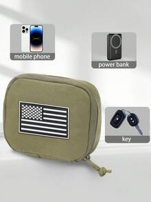 MOLLE Expandable Chest Bag With Hook And Loop, Can Be Attached To Vest Or Backpack, Smooth Zipper, Portable Travel Organizer Pouch For Phone, Keys, Outdoor Gear - Multicolor - View 5
