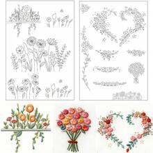 9 piezas de estabilizador de patrones de bordado solubles en agua, estabilizadores de costura con respaldo autoadhesivo - papel de costura fácil de usar para sombreros, guantes, ropa y otros proyectos DIY - Blanco - Ver 14