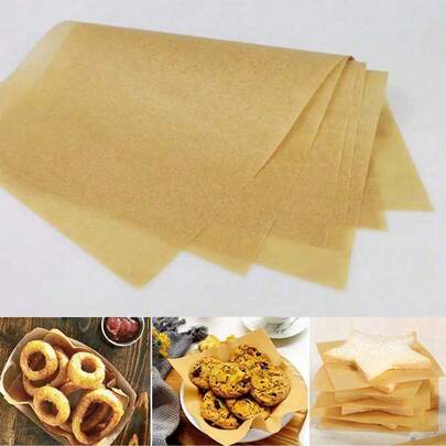 Unbleached Brown Parchment Paper Sheets For Baking - 50 Packs Pre-Cut Non-Stick Cooking Mats For Oven, Grill & Steamer Kitchen Items Kitchen Accessories Kitchen Kitchen Tools