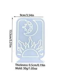 DIY Desktop Decor Silicone Resin Casting Mold Set - Sun & Moon Resin Casting, Moon & Star Hollow Candle Holder Molds, Creative Epoxy Craft Making Materials, Festival Gift - Multicolor - View 11