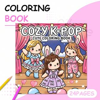 GDTME Libro de colorear con temática de animales esponjosos de nuevos ídolos K-Pop 2026, con patrones adorables de animales peludos y vibrantesapropiado para adultos y niños, ideal como regalo de Navidad, regreso a la escuela, decoración del hogar, coreanos, libros, 9"X7.9"