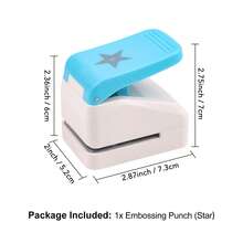 Star/Stamp Embossing Punch; Embossing Tool; Embossing Tool For Scrapbooking, Journals, Paper Crafts, DIY, Card Making